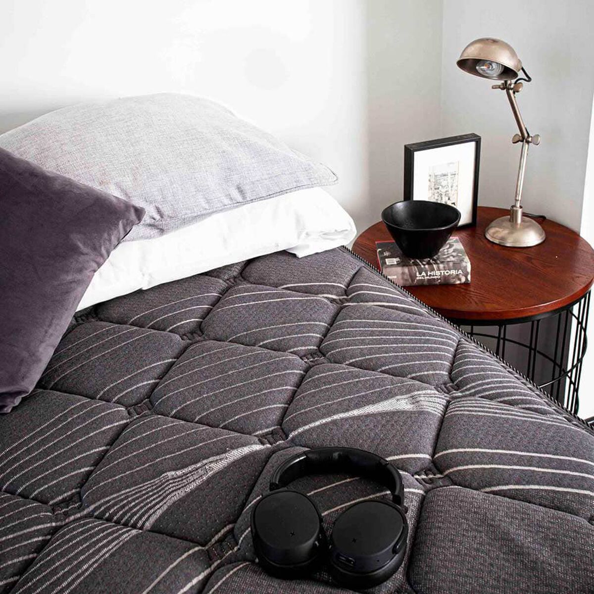 Cama Europea Flex Base Dividida 2 Plazas Black