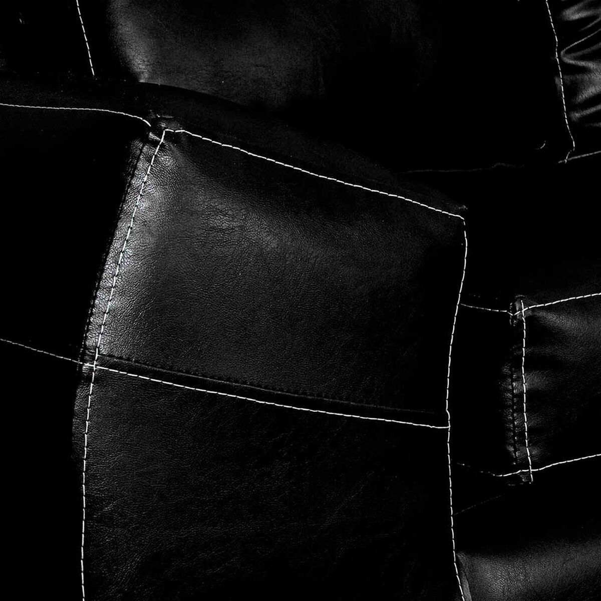 Seccional Derecho Elegant Houston Cheise PU 5 Cuerpos Negro