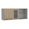 Combo Modulo Inferior con Lavaplatos + Modulo Superior TuHome Hasselt Gris Rovere