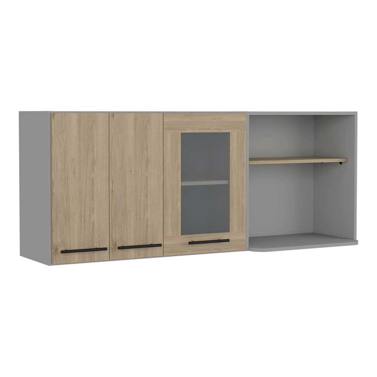 Combo Modulo Inferior con Lavaplatos + Modulo Superior TuHome Hasselt Gris Rovere