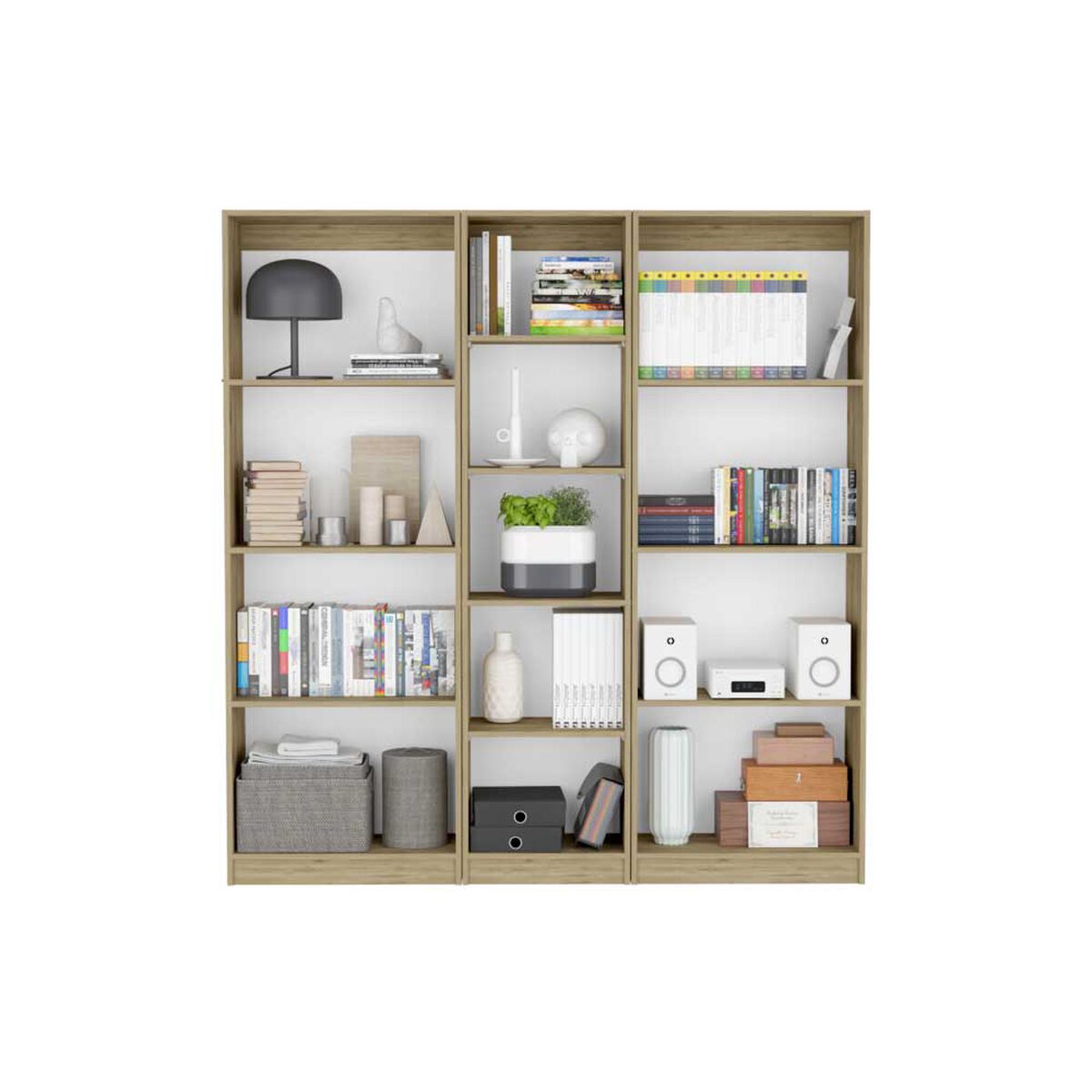 2 Estantes 4 Repisas + Estante 45 cm TuHome Home Macadamia