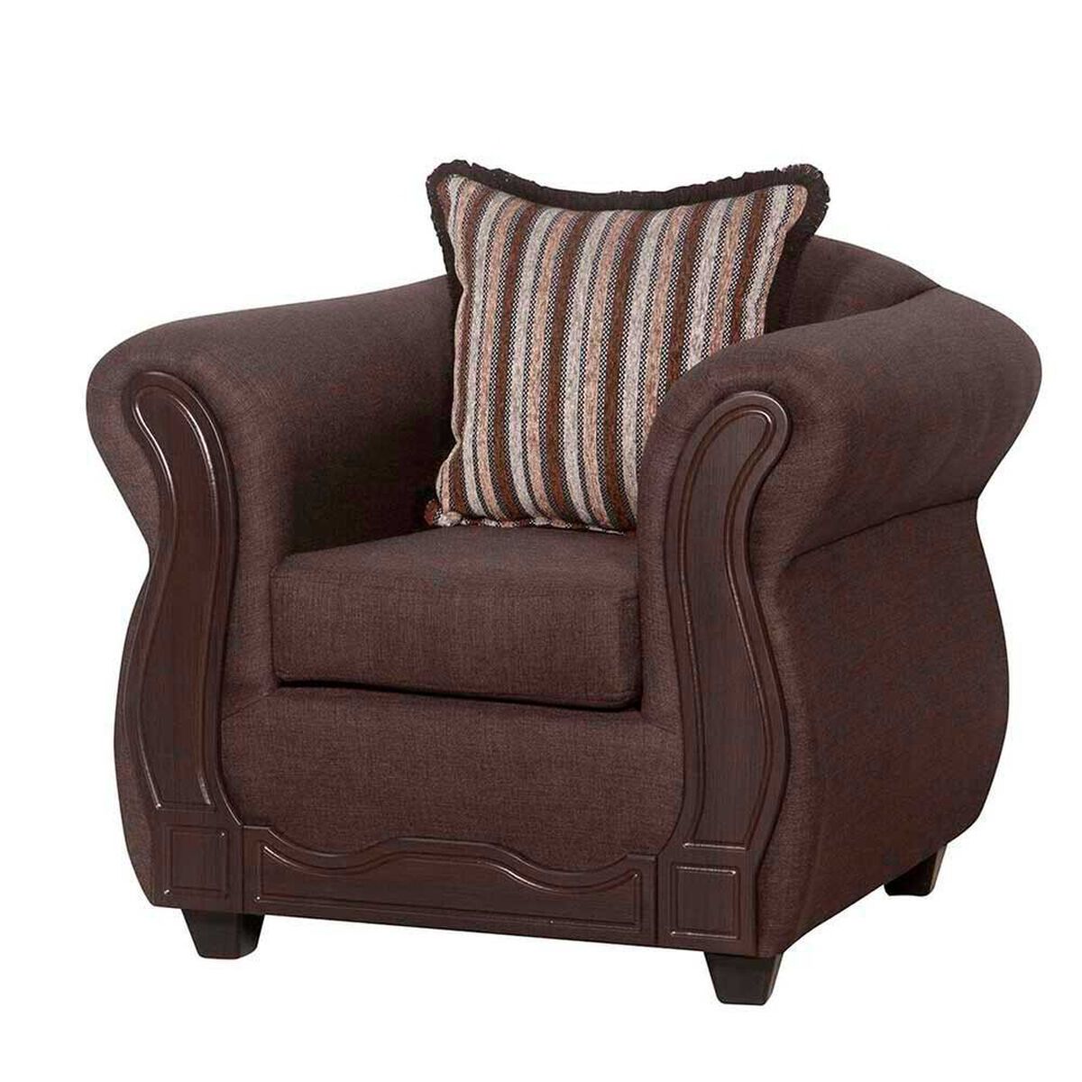 Juego de Living Black Factory Sofia 6 Cuerpos Caf&eacute;