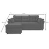 Sofá Seccional Muebles MPR Queen 3 Negro