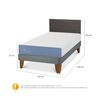 Cama Europea CIC Base Normal 1,5 Plazas Excellence + Respaldo Villarrica
