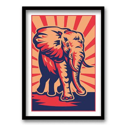 Imagen 1 del producto Cuadro Decorativo Retela Retro Elephant 70 x 50 cm
