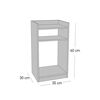 Cama Europea Celta Base Dividida 2 Plazas Carbono + Respaldo + 2 Veladores Alba White
