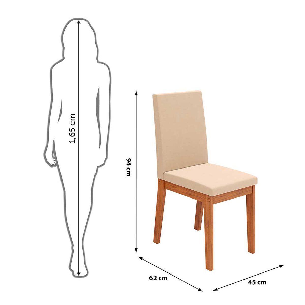 Juego de Comedor Vekkahome Celeste 4 Sillas Cafe