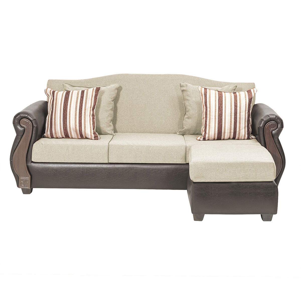 Sofá Seccional Reversible Innovamuebles New Bugambilia Beige 3-1 