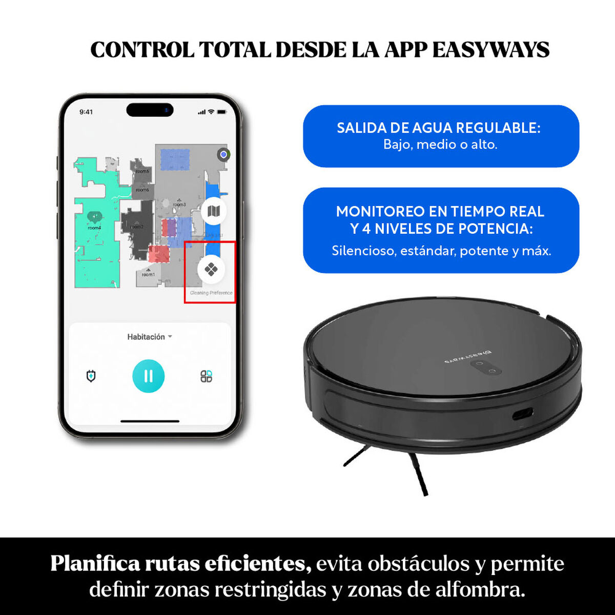 Aspiradora Inal&aacute;mbrica Easyways Smartclean Lite