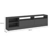 Rack TV Vekkahome Grafitte Hasta 75" Gris