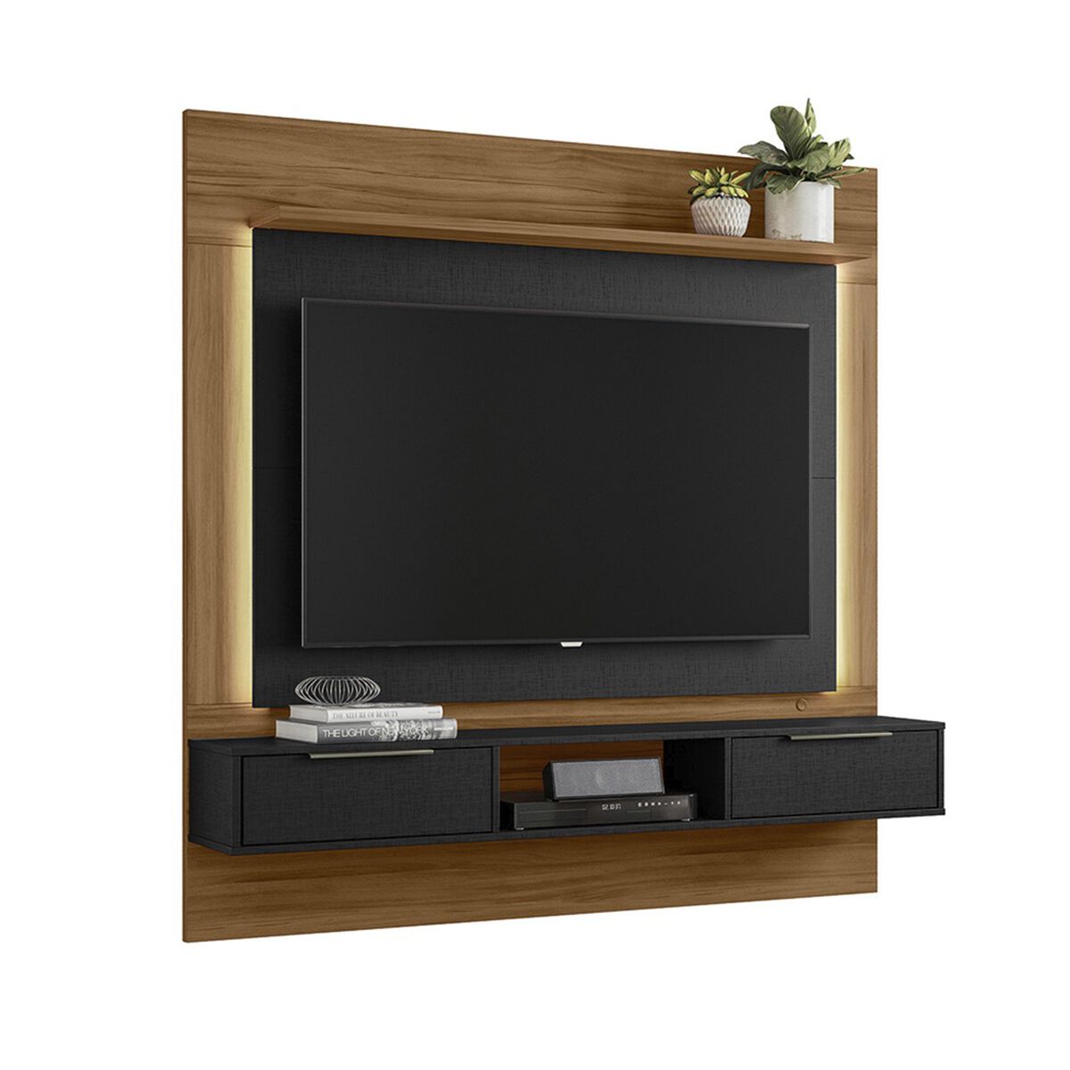 Panel TV Home Mobili Florida Hasta 58" Negro