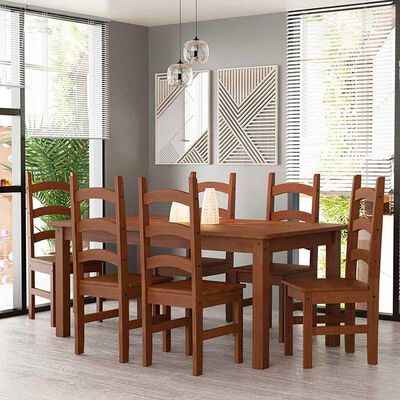 Imagen 2 del producto Juego de Comedor VekkaHome Italia 6 Sillas Chocolate