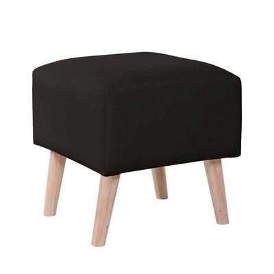 Pouf Latam Home Burdeos PU Negro