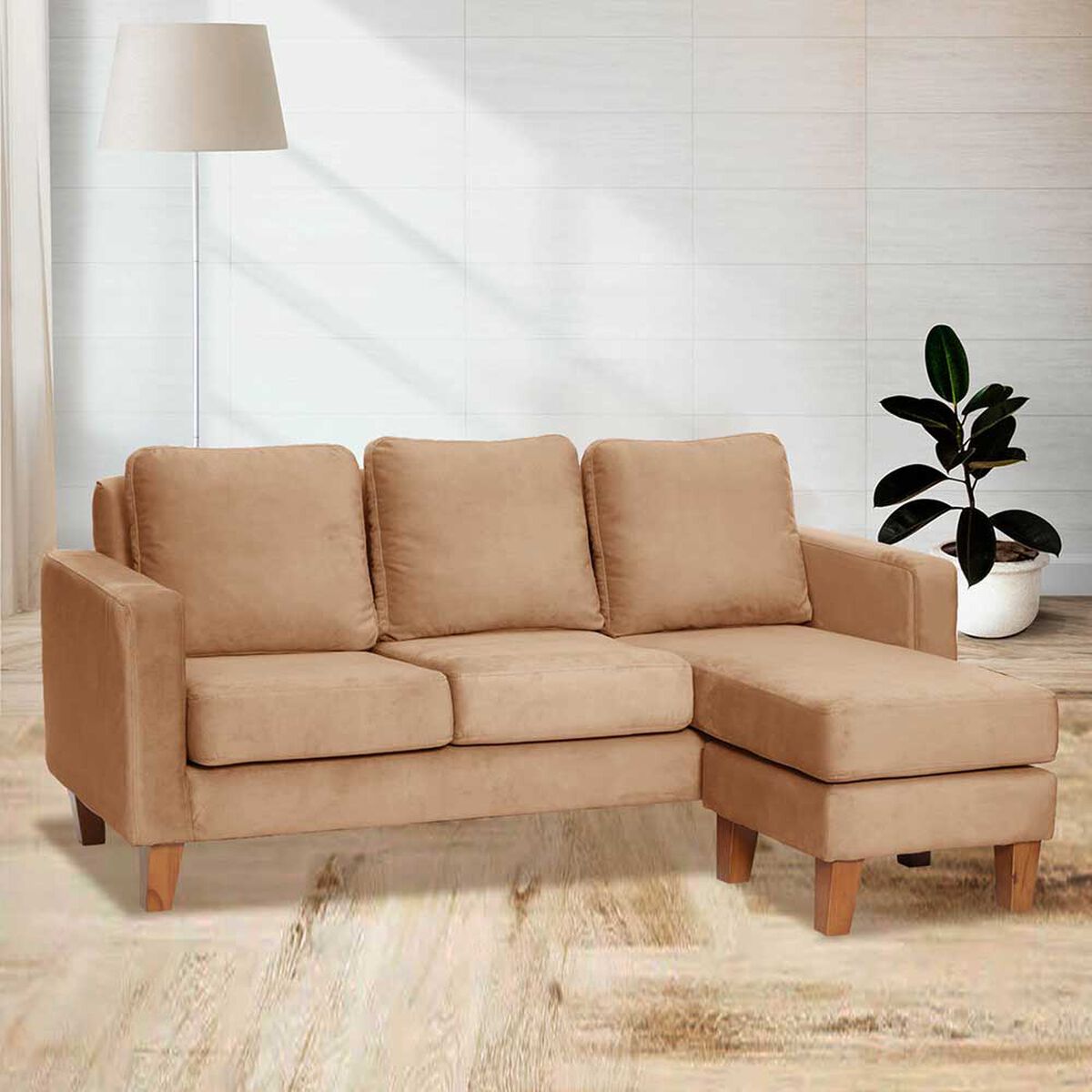 Sofá Seccional Intercambiable Latam Home Venecia 3 Cuerpos Beige