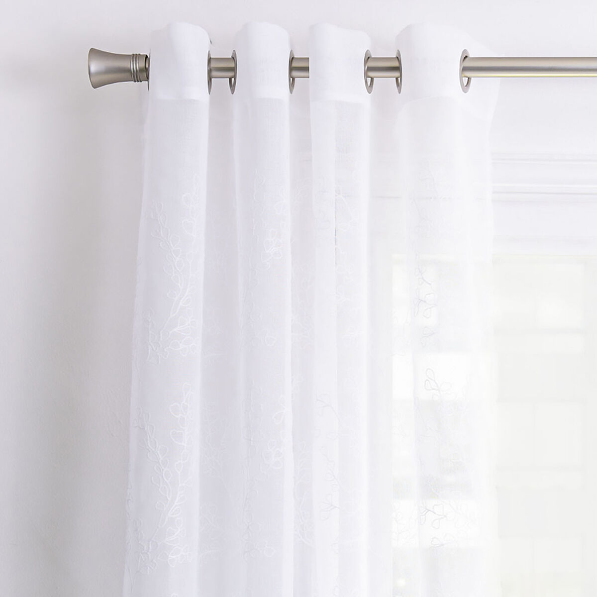Cortina Velo Fabrics Bordado 140 x 220 cm Blanco