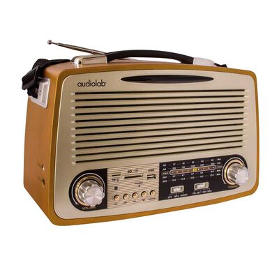 Parlante Bluetooth Audiolab I104BTRETRO01 Café