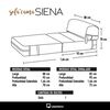 Sof&aacute; Cama Latam Home Cuero Kentucky Siena 1 Cuerpo Tabaco