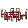 Juego de Comedor Latam Home Pamplona Burgos 6 Sillas Lino Beige