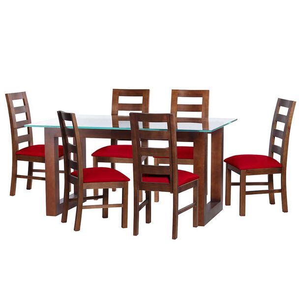 Juego de Comedor Latam Home Pamplona Burgos 6 Sillas Lino Beige
