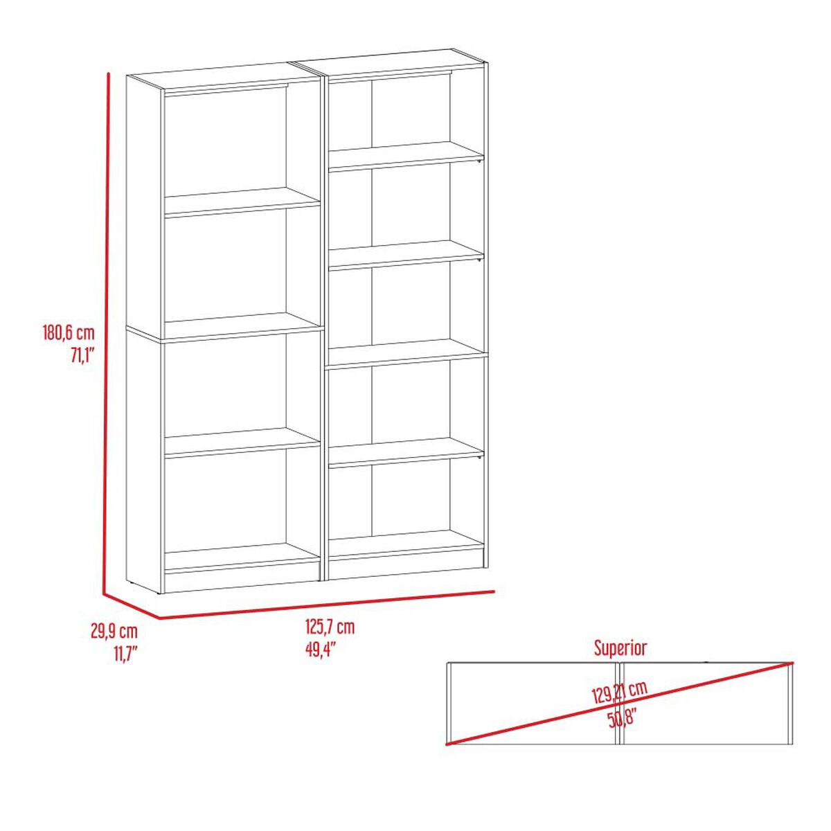 Estante 4 Repisas + Estante 5 Repisas TuHome Home Wengue