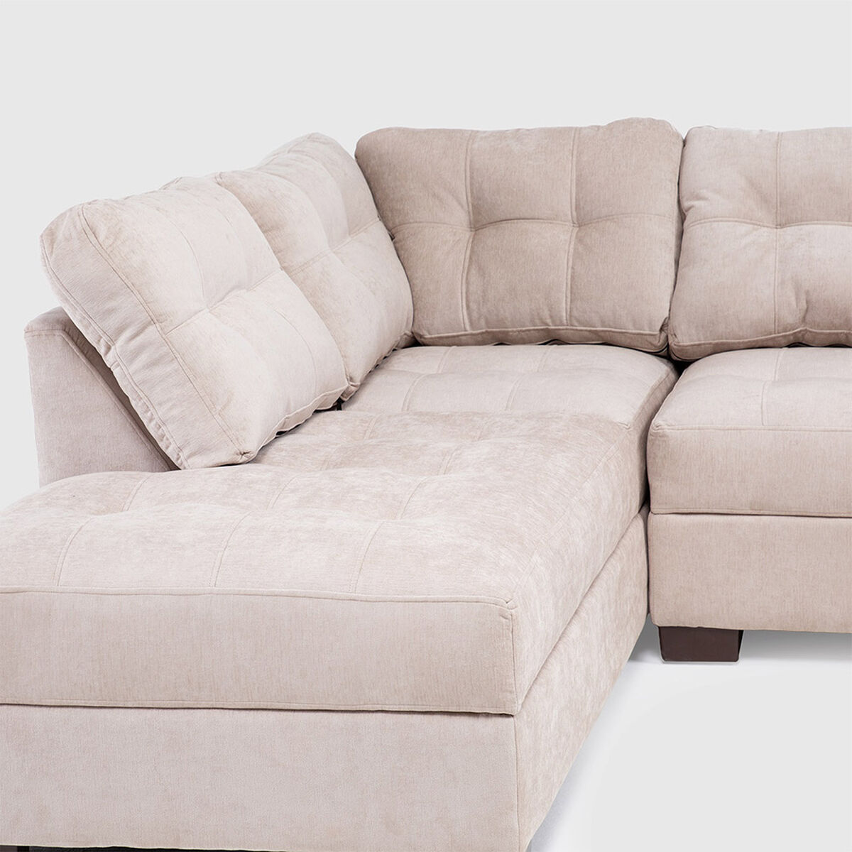 Sof&aacute; Seccional Muebles MPR Edimburgo 3 Beige