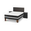 Cama Europea CIC Base Normal 2 Plazas Ortopedic + Respaldo + 2 Veladores Villarrica