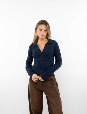 Imagen 1 del producto Sweater Cuello Mujer Icono Navy