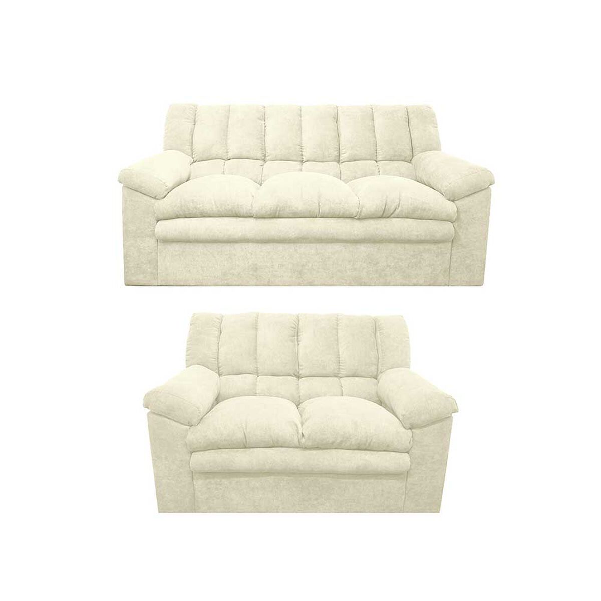 Juego de Living Deco Class Buenos Aires Sofá 3 Cuerpos + Sofá 2 Cuerpos  Beige