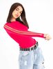 Sweater Liso Mangas Y Espalda Tejida Cuello Redondo Mujer Icono