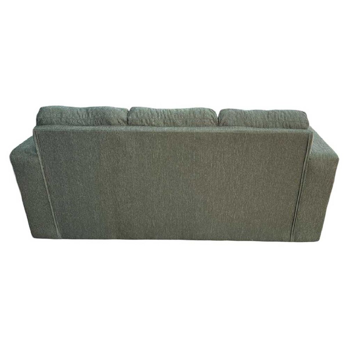 Juego de Living Kea Nize Sofá 3 Cuerpos + Dos Pouf Tela Verde Menta