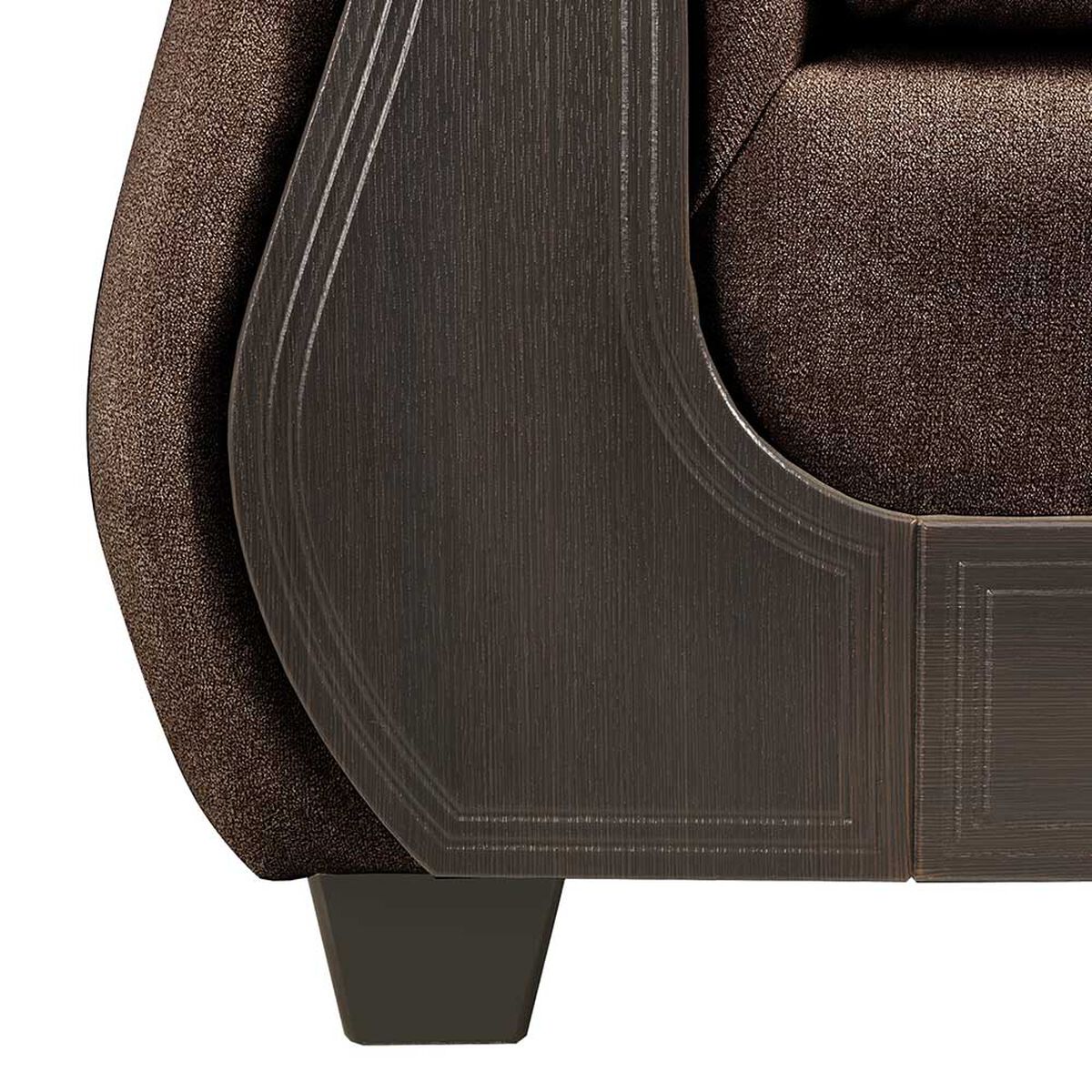 Juego de Living Innovamuebles Palermo Sofá 3 Cuerpos + Dos Sillones 1 Cuerpo Chocolate