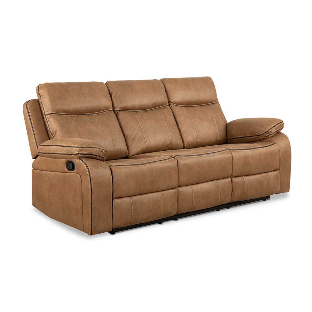 Sofa Reclinable CIC Sevilla 3 Cuerpos Café Claro