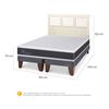 Cama Europea CIC Base Dividida King Ortopedic + Respaldo Torino Alpino