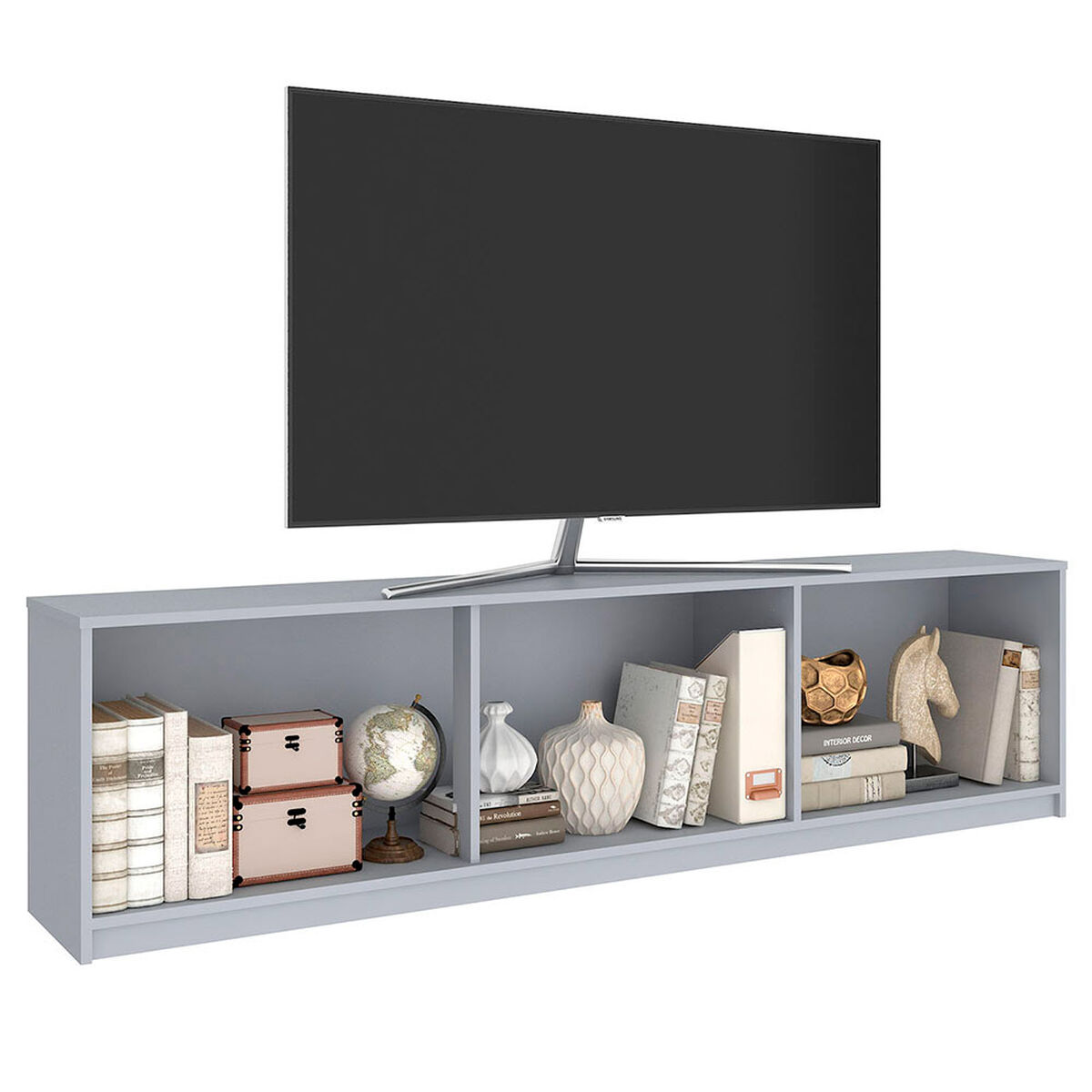 Rack TV Vekkahome Momo Hasta 70" Gris