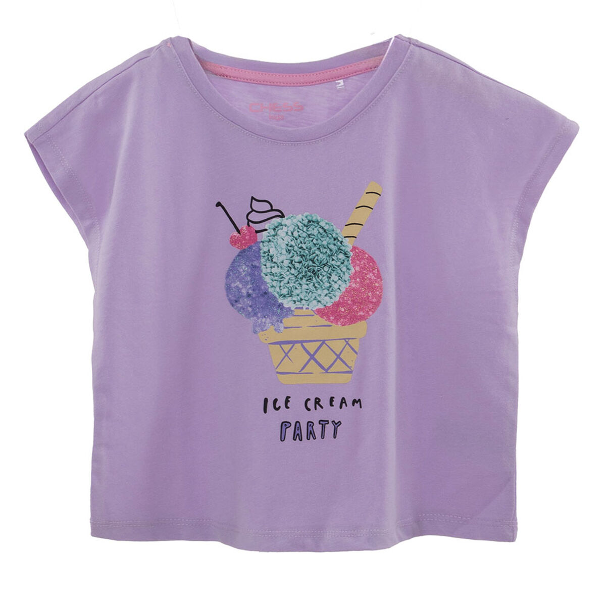 Polera Sin Mangas de Algodón Niña Chess