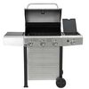 Parrilla a Gas Encendido Electrónico BBQ Grill Michigan Acero Inoxidable 3 Quemadores Centrales + 1 Lateral