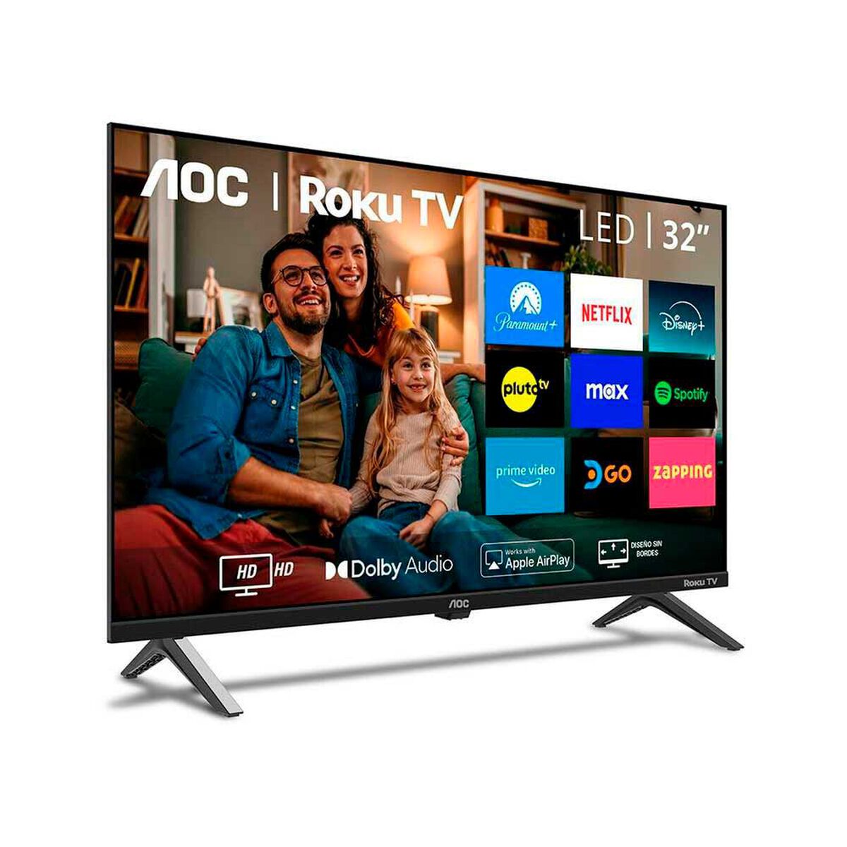 Smart TV LED 32&rdquo; AOC Roku TV HD Roku TV 32S5045