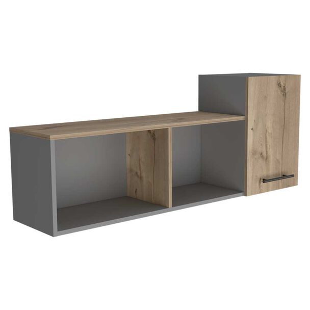 Biblioteca TuHome Newport Gris y Duna