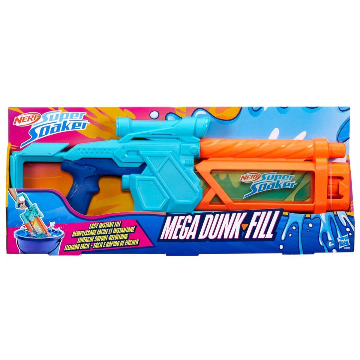 Lanzador de Agua Super Soaker Mega Dunk-Fill Nerf