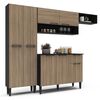 Mueble de Cocina Vekkahome Madri 1 Cajón 9 Puertas Café