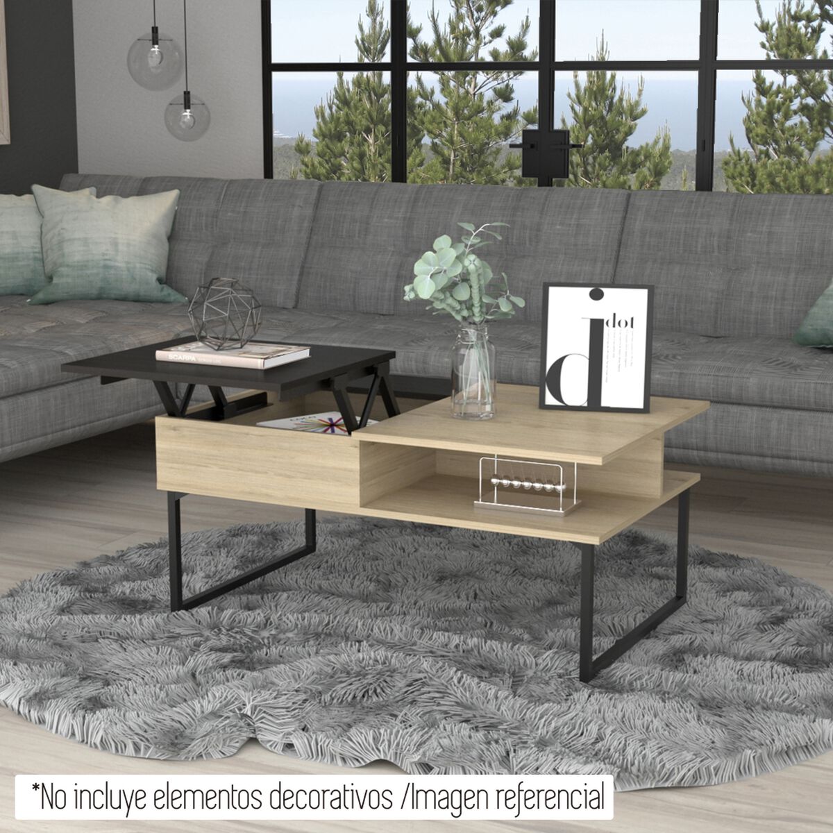 Mesa de Centro TuHome 5G-3 Rovere/Wengue