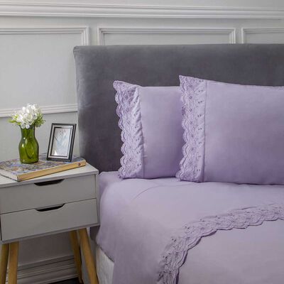 Imagen 2 del producto Juego de Sábanas Broderie Dreams 1,5 Plazas Liso Lila