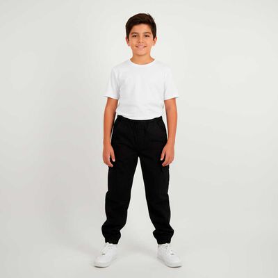 Pantalón de Algodón Niño Cutback Negro