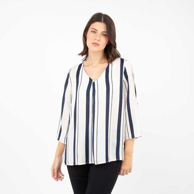 Blusa Estampada Manga Larga Mujer Zibel Crudo