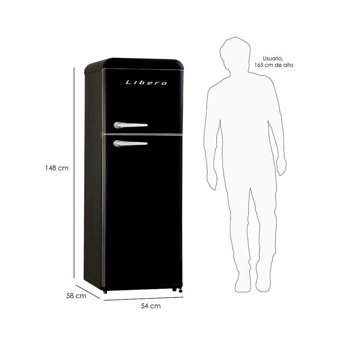 Refrigerador Frío directo Libero LRT-210DFNR 203 lt