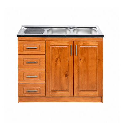 Lavaplato Derecho Muebles Hema Berl&iacute;n 120 cm Nogal