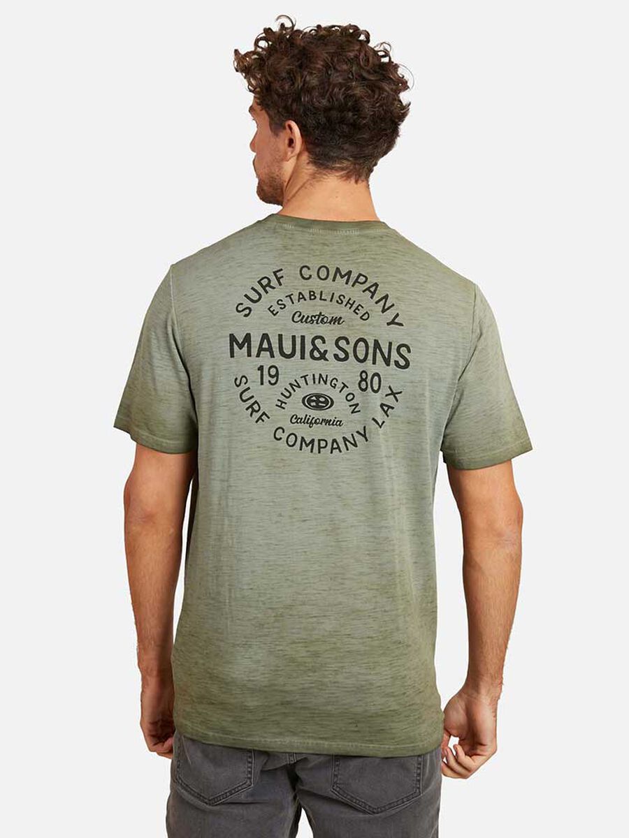 Polera Con Estampado Manga Corta Hombre Maui And Sons