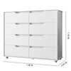 C&oacute;moda Vekkahome Doble Evo 8 Cajones Blanco