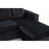 Sofá Modular Kea Rodas 3 Cuerpos Negro