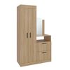 Closet TUHOME Praga 3 Puertas 1 Cajon Fresno Europeo Closet TUHOME Praga 3 Puertas 1 Cajon Fresno Europeo